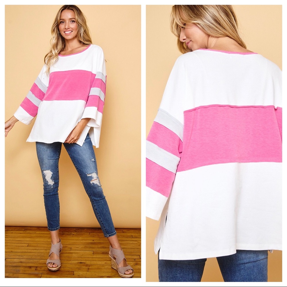 Fabulous loose fit Color Blocked Tunic Top - Picture 2 of 6